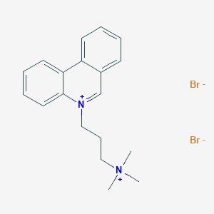 molecular formula C19H24Br2N2 B13767827 Phenanthridinium, 5-(3-(trimethylammonio)propyl)-, dibromide CAS No. 4935-85-7