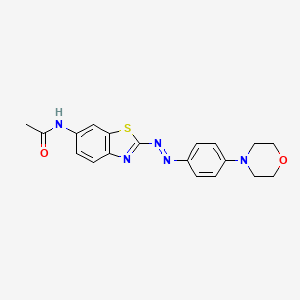 molecular formula C19H19N5O2S B13767844 Acetamide, N-[2-[[4-(4-morpholinyl)phenyl]azo]-6-benzothiazolyl]- CAS No. 66104-63-0