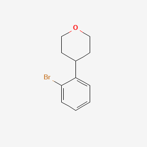 molecular formula C11H13BrO B1376785 2-(4-Tetrahydropyranyl)bromobenzene CAS No. 1353853-89-0