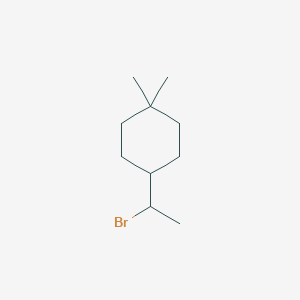 molecular formula C10H19B B1376786 4-(1-Bromoethyl)-1,1-dimethylcyclohexane CAS No. 1541820-82-9