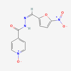 molecular formula C11H8N4O5 B13767896 N-[(Z)-(5-nitrofuran-2-yl)methylideneamino]-1-oxidopyridin-1-ium-4-carboxamide CAS No. 57905-63-2