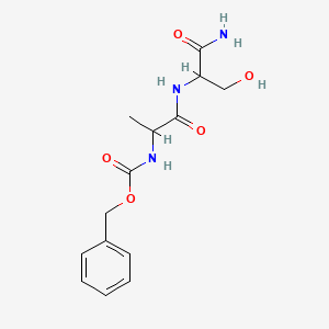 molecular formula C14H19N3O5 B13767907 N-[(Benzyloxy)carbonyl]alanylserinamide CAS No. 70874-14-5