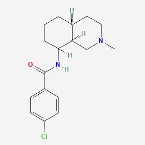 molecular formula C17H23ClN2O B13767933 Isoquinoline, decahydro-8-(4-chlorobenzamido)-2-methyl-, (E)- CAS No. 53525-92-1