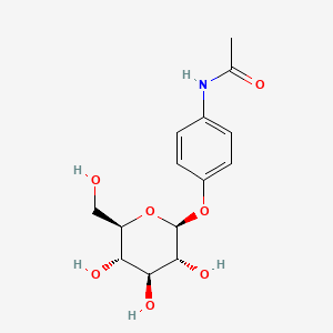 molecular formula C14H19NO7 B13767977 Acetamide, N-(4-(beta-D-glucopyranosyloxy)phenyl)- CAS No. 75716-11-9