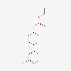 molecular formula C14H19ClN2O2 B13768026 Ethyl 2-[4-(3-chlorophenyl)piperazin-1-yl]acetate 