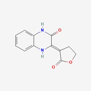 molecular formula C12H10N2O3 B13768050 (3Z)-3-(2-oxooxolan-3-ylidene)-1,4-dihydroquinoxalin-2-one CAS No. 53959-45-8