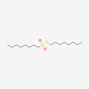 molecular formula C16H34O2S2 B13768051 Octanesulfonic acid, thio-, S-octyl ester CAS No. 7651-62-9
