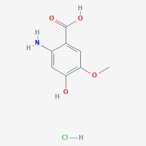 molecular formula C8H10ClNO4 B1376806 2-Amino-4-hydroxy-5-methoxybenzoic acid hydrochloride CAS No. 1351641-73-0
