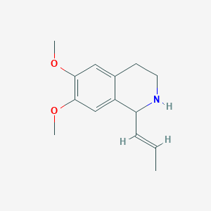molecular formula C14H19NO2 B13768061 6,7-Dimethoxy-1-(1-propenyl)-1,2,3,4-tetrahydroisoquinoline 