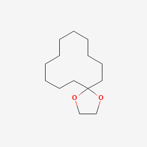 molecular formula C14H26O2 B13768063 1,4-Dioxaspiro[4.11]hexadecane CAS No. 650-06-6