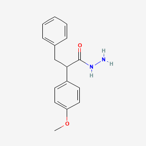 molecular formula C16H18N2O2 B13768111 alpha-(p-Methoxyphenyl)hydrocinnamic acid hydrazide CAS No. 58973-43-6