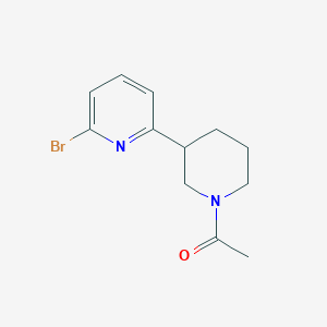 molecular formula C12H15BrN2O B1376818 1-(3-(6-Bromopyridin-2-yl)piperidin-1-yl)ethanone CAS No. 1316225-89-4