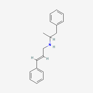 molecular formula C18H21N B13768184 alpha-Methyl-N-(3-phenyl-2-propenyl)benzeneethanamine 
