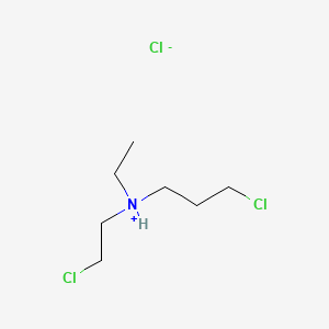 molecular formula C7H16Cl3N B13768198 3-chloro-N-(2-chloroethyl)-N-ethylpropan-1-amine;hydrochloride CAS No. 67195-48-6