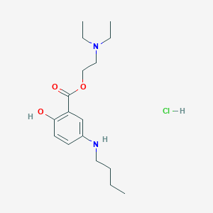 molecular formula C17H29ClN2O3 B13768204 2-(Diethylamino)ethyl 4-(butylamino)salicylate monohydrochloride CAS No. 528-97-2