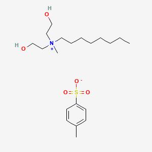 molecular formula C20H37NO5S B13768214 Bis(2-hydroxyethyl)methyloctylammonium toluene-p-sulphonate CAS No. 58767-50-3