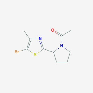 2-(1-Acetylpyrrolidin-2-yl)-5-bromo-4-methyl-1,3-thiazole