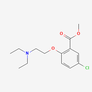 molecular formula C14H20ClNO3 B13768225 Benzoic acid, 5-chloro-2-(2-(diethylamino)ethoxy)-, methyl ester CAS No. 5014-26-6
