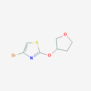 4-Bromo-2-(tetrahydrofuran-3-yloxy)thiazole