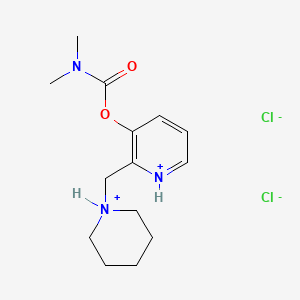molecular formula C14H23Cl2N3O2 B13768251 Dimethylcarbamic acid (2-(piperidinomethyl)-3-pyridyl) ester dihydrochloride CAS No. 67049-93-8