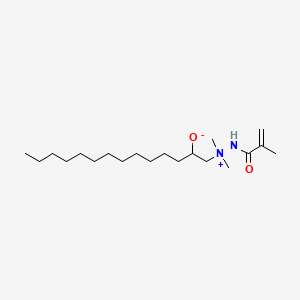 molecular formula C20H40N2O2 B13768284 Hydrazinium, 1,1-dimethyl-1-(2-hydroxytetradecyl)-2-(2-methyl-1-oxo-2-propenyl)-, hydroxide, inner salt CAS No. 57830-06-5