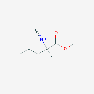 molecular formula C9H15NO2 B13768337 2-Isocyano-2,4-dimethylpentanoic acid methyl ester CAS No. 730964-76-8