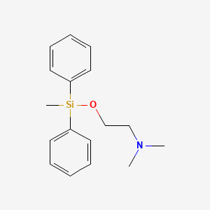 molecular formula C17H23NOSi B13768344 Ethylamine, N,N-dimethyl-2-((methyldiphenylsilyl)oxy)- CAS No. 57665-45-9