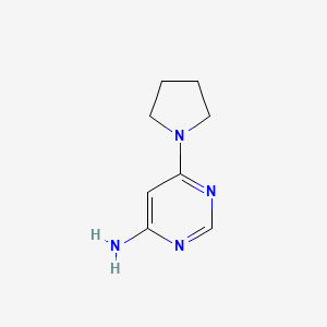 molecular formula C8H12N4 B1376842 6-(Pyrrolidin-1-yl)pyrimidin-4-amine CAS No. 76620-99-0