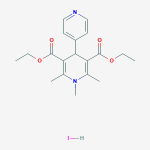 molecular formula C19H25IN2O4 B13768461 Diethyl 1,2,6-trimethyl-1,4-dihydro[4,4'-bipyridine]-3,5-dicarboxylate--hydrogen iodide (1/1) CAS No. 53219-30-0