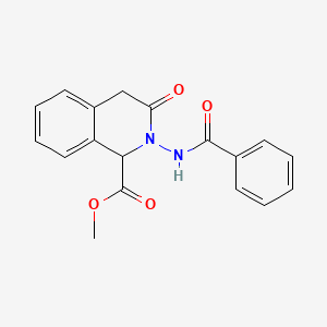 molecular formula C18H16N2O4 B13768479 Methyl 2-benzamido-3-oxo-1,4-dihydroisoquinoline-1-carboxylate CAS No. 63500-02-7