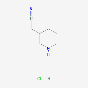 molecular formula C7H13ClN2 B1376849 2-(3-Piperidyl)acetonitrile hydrochloride CAS No. 5562-23-2