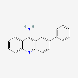 molecular formula C19H14N2 B13768502 Acridine, 9-amino-2-phenyl- CAS No. 5949-66-6