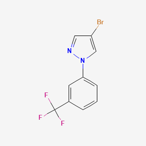 molecular formula C10H6BrF3N2 B1376851 4-Bromo-1-[3-(trifluoromethyl)phenyl]pyrazole CAS No. 1353855-69-2
