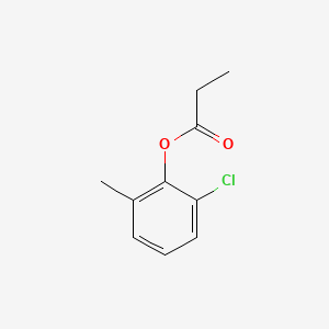 molecular formula C10H11ClO2 B13768536 Propionic acid, 6-chloro-o-tolyl ester CAS No. 63916-12-1