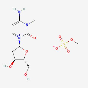 molecular formula C11H19N3O8S B13768541 3-Methyl-2-deoxycytidine methosulfate 