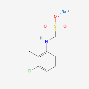 molecular formula C8H9ClNNaO3S B13768574 Methanesulfonic acid, [(3-chloro-2-methylphenyl)amino]-, monosodium salt CAS No. 68227-26-9