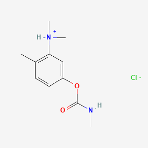 molecular formula C11H17ClN2O2 B13768634 Carbamic acid, N-methyl-, 3-dimethylamino-4-methylphenyl ester, hydrochloride CAS No. 63982-47-8