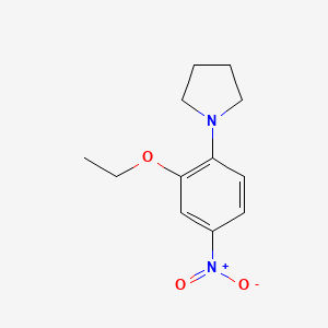 molecular formula C12H16N2O3 B13768658 1-(2-Ethoxy-4-nitrophenyl)pyrrolidine CAS No. 68052-19-7