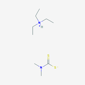molecular formula C6H15N.C3H7NS2<br>C9H22N2S2 B13768695 N,N-diethylethanamine;dimethylcarbamodithioic acid CAS No. 65859-44-1