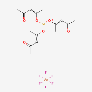 molecular formula C15H21AsF6O6Si B13768719 Silicon(1+), tris(2,4-pentanedionato-kappaO,kappaO')-, (OC-6-11)-, hexafluoroarsenate(1-) CAS No. 67251-38-1