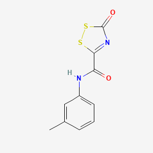 molecular formula C10H8N2O2S2 B13768746 N-(3-methylphenyl)-5-oxo-1,2,4-dithiazole-3-carboxamide 