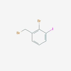 molecular formula C7H5Br2I B1376881 2-Bromo-1-(bromomethyl)-3-iodobenzene CAS No. 1261757-20-3