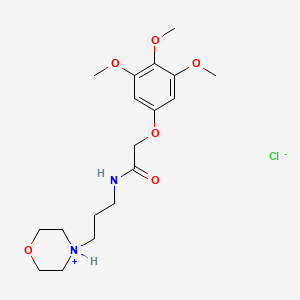 molecular formula C18H29ClN2O6 B13768837 N-(3-(4-Morpholinyl)propyl)-2-(3,4,5-trimethoxyphenoxy)acetamide hydrochloride CAS No. 65876-19-9