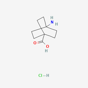 molecular formula C9H16ClNO2 B1376884 4-Aminobicyclo[2.2.2]octane-1-carboxylic acid hydrochloride CAS No. 854214-59-8