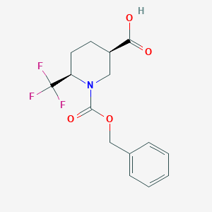 cis-1-((Benzyloxy)carbonyl)-6-(trifluoromethyl)piperidine-3-carboxylic acid