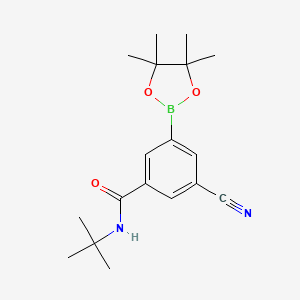 N-tert-butyl-3-cyano-5-(4,4,5,5-tetramethyl-1,3,2-dioxaborolan-2-yl)benzamide