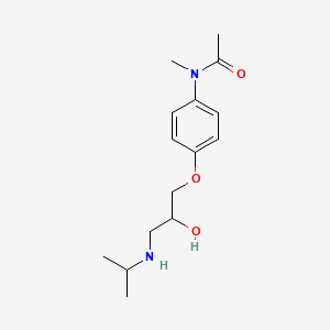 molecular formula C15H24N2O3 B13768935 N-(4-(2-Hydroxy-3-((1-methylethyl)amino)propoxy)phenyl)-N-methylacetamide CAS No. 57494-85-6