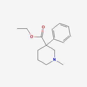 molecular formula C15H21NO2 B13768945 Ethyl 1-methyl-3-phenylpiperidine-3-carboxylate CAS No. 52370-94-2