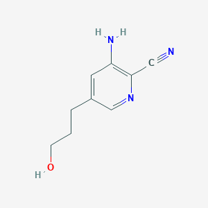 3-Amino-5-(3-hydroxypropyl)picolinonitrile