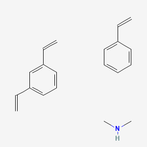 molecular formula C20H25N B13768974 Polystyrene, crosslinked, tertiary amine CAS No. 68441-29-2